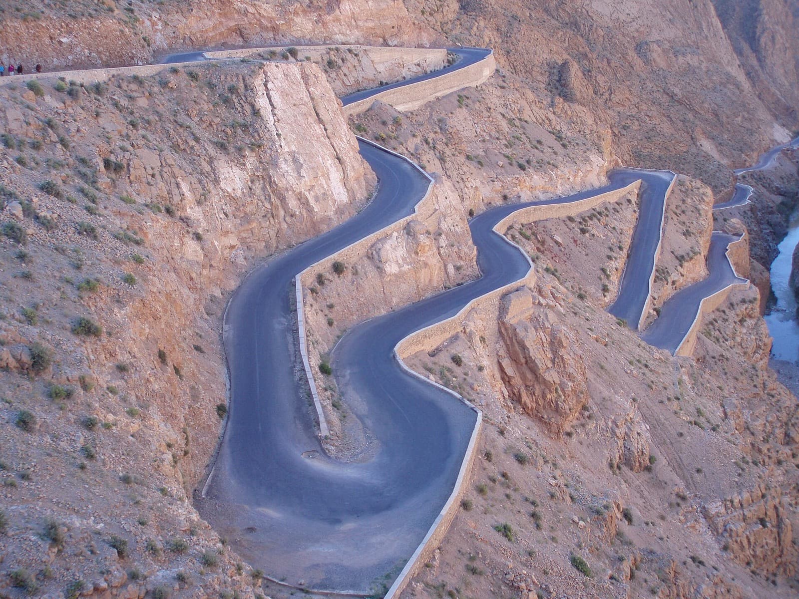 The winding road through the Dades Gorges