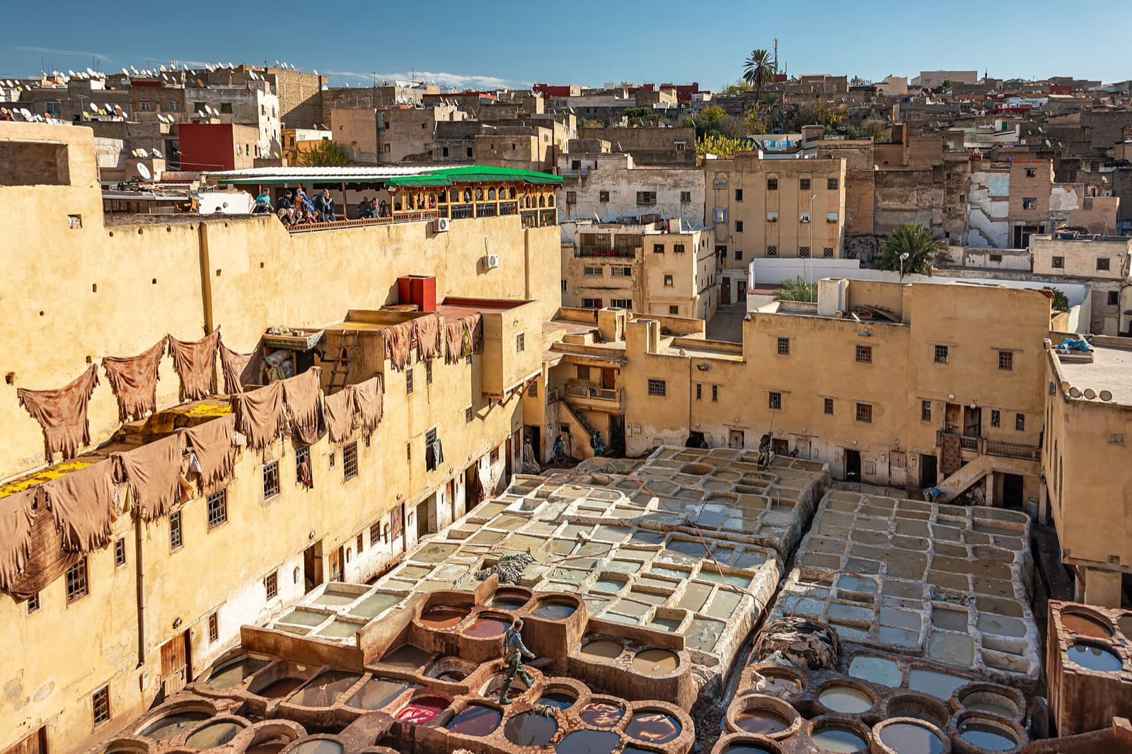 The Chouara tannery dye pits in the medina of Fes