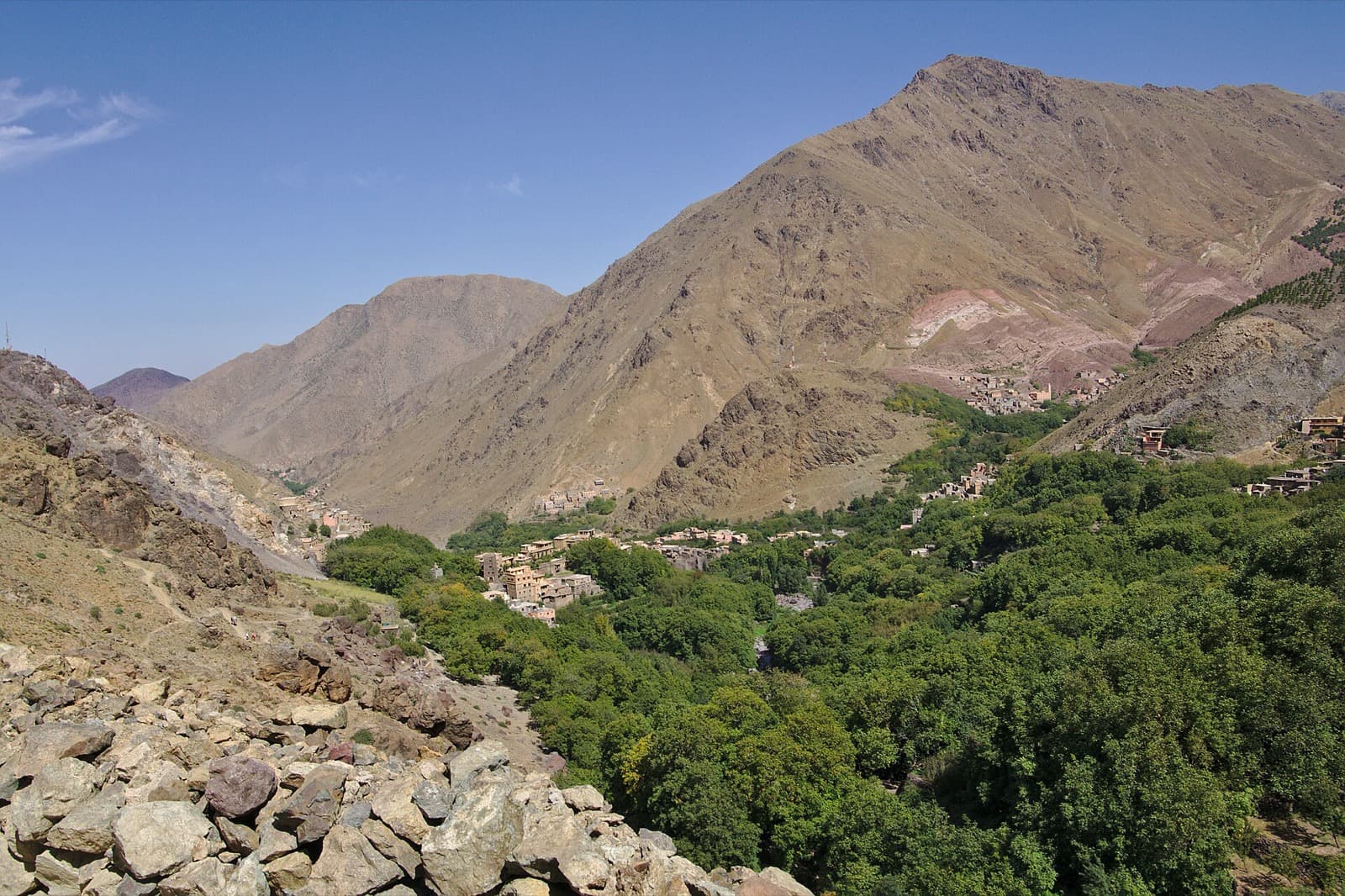 The Imlil valley below Mount Toubkal
